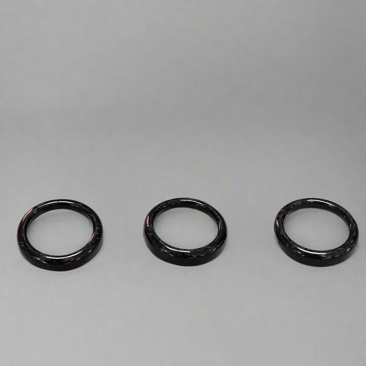 Anelli Pulsanti Plancia in CARBONIO Fiat 500 Abarth - 595 - 695