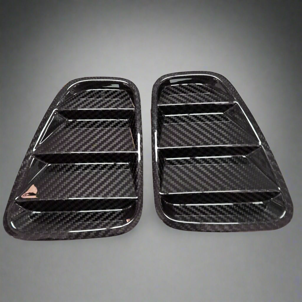 Coppia Placchette Fanali Posteriori intagliato in CARBONIO Per Abarth 500 - 595 - 695 Restyling