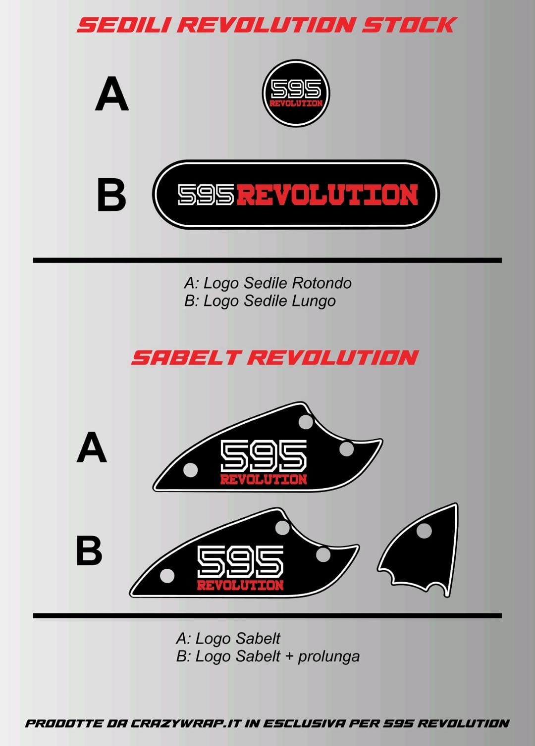 ADESIVI SEDILE 595 REVOLUTION
