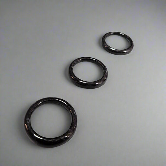 Anelli Pulsanti Plancia in CARBONIO Fiat 500 Abarth - 595 - 695