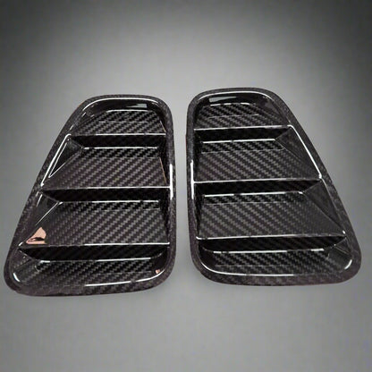 Coppia Placchette Fanali Posteriori intagliato in CARBONIO Per Abarth 500 - 595 - 695 Restyling