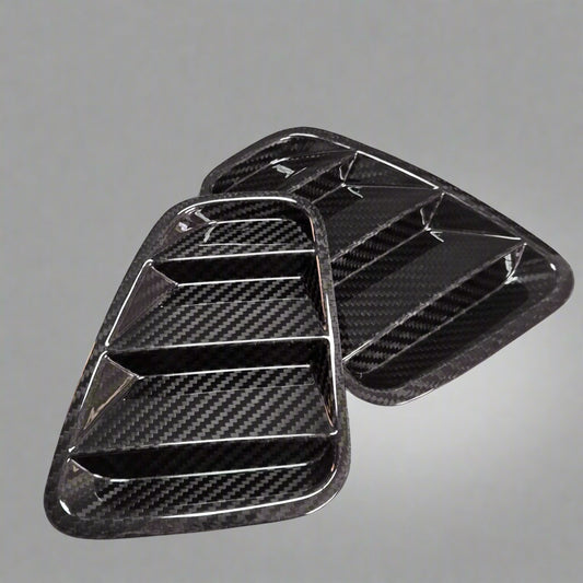 Coppia Placchette Fanali Posteriori intagliato in CARBONIO Per Abarth 500 - 595 - 695 Restyling