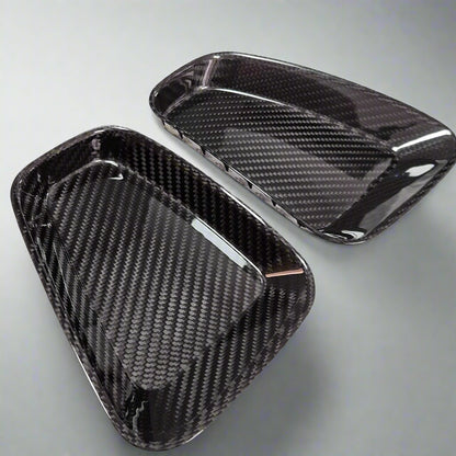 Coppia Placchette Fanali Posteriori piene in CARBONIO Per Abarth 500 - 595 - 695 Restyling