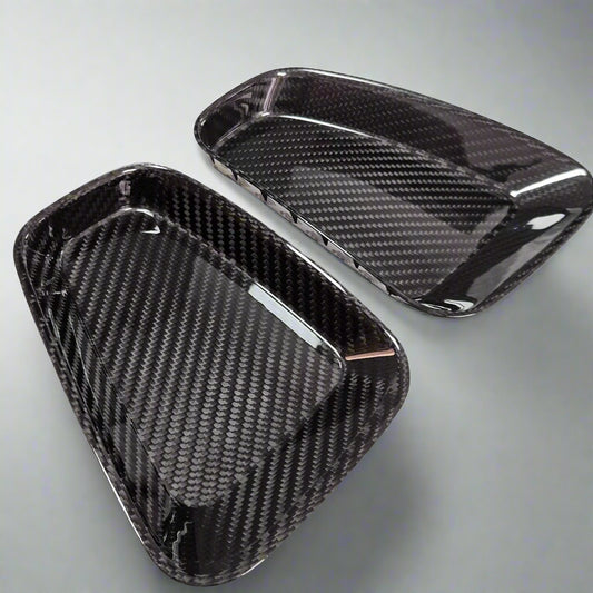Coppia Placchette Fanali Posteriori piene in CARBONIO Per Abarth 500 - 595 - 695 Restyling