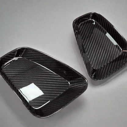 Coppia Placchette Fanali Posteriori piene in CARBONIO Per Abarth 500 - 595 - 695 Restyling