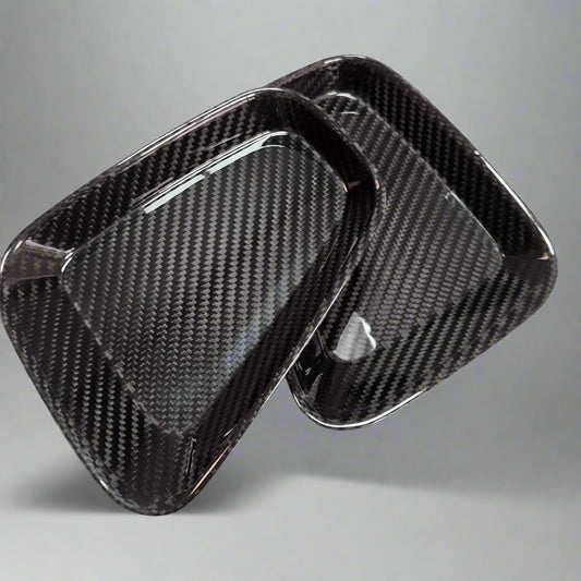 Coppia Placchette Fanali Posteriori piene in CARBONIO Per Abarth 500 - 595 - 695 Restyling